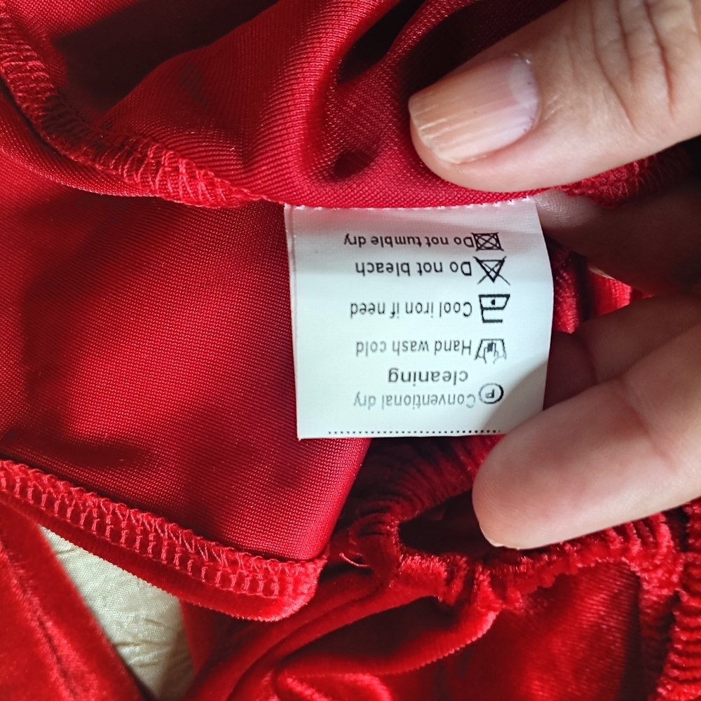 Luxurious Scarlet Velvet Gown - Picture 11 of 11